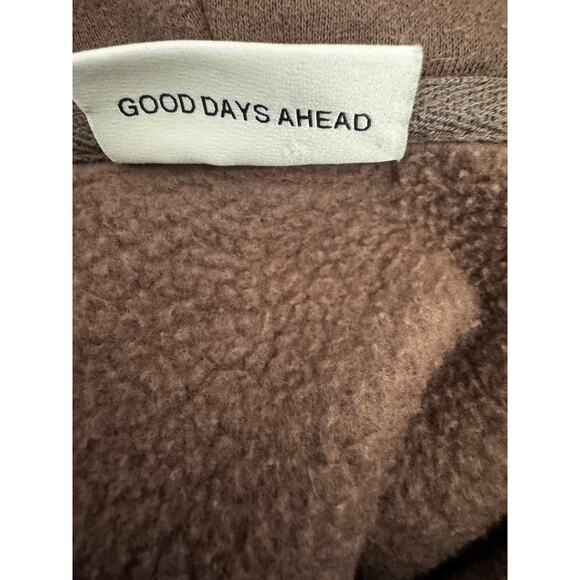 Comfrt Oversized Brown Hoodie Cozy Minimalist Neutral Streetwear Sweatshirt L - Picture 7 of 8